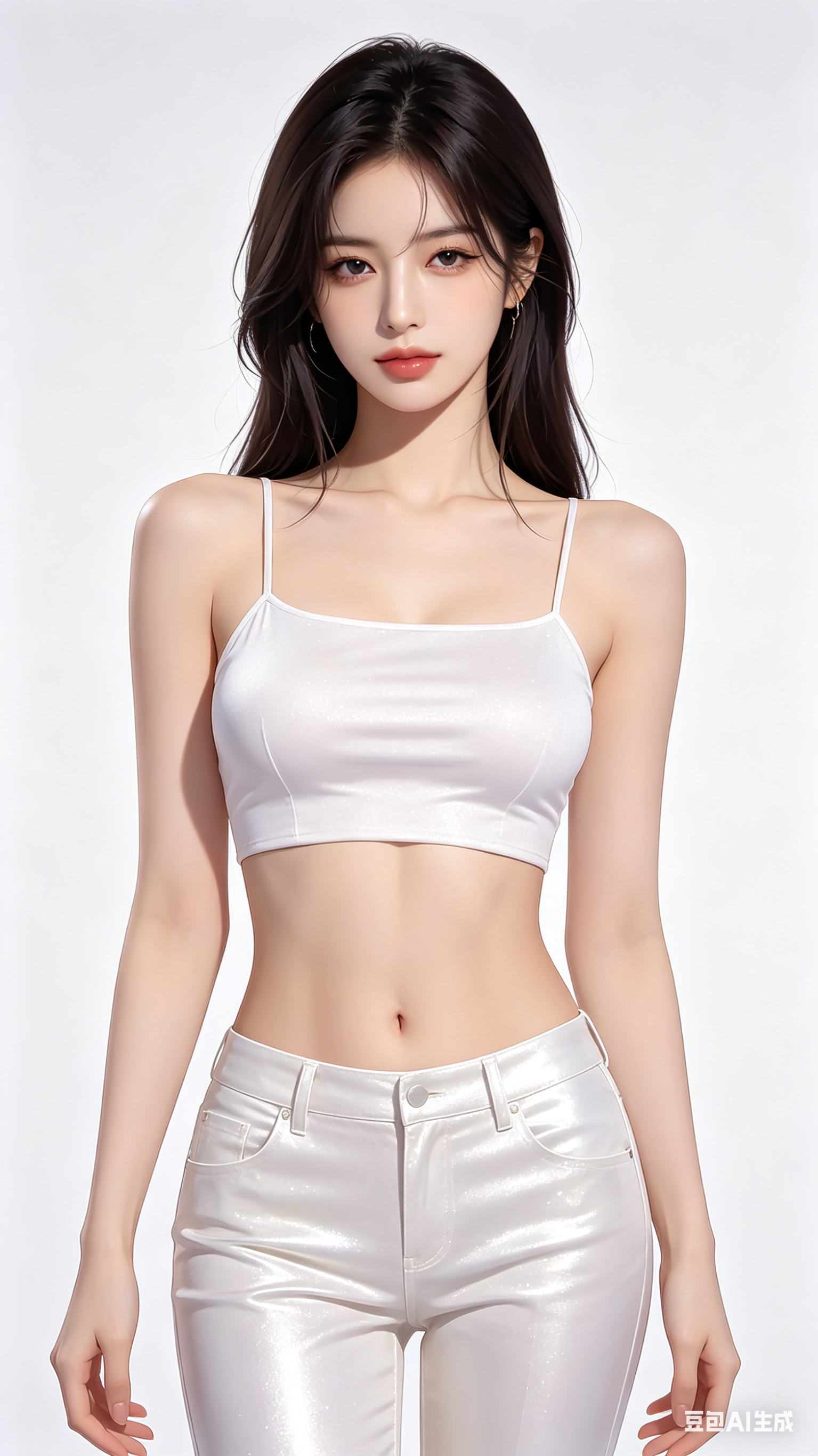帮我生成图片：生成9:16竖屏次世代3D国漫CG写实数字人形象，以原图女性为唯一角色参考，完整保留原图人物的发色、发型、面部五官比例、妆容气质、站姿身形和身材比例；移除原有战术装备、护甲、枪套、工装腰带、作战靴等战斗元… - AI提示词参考图，来自西西提示词