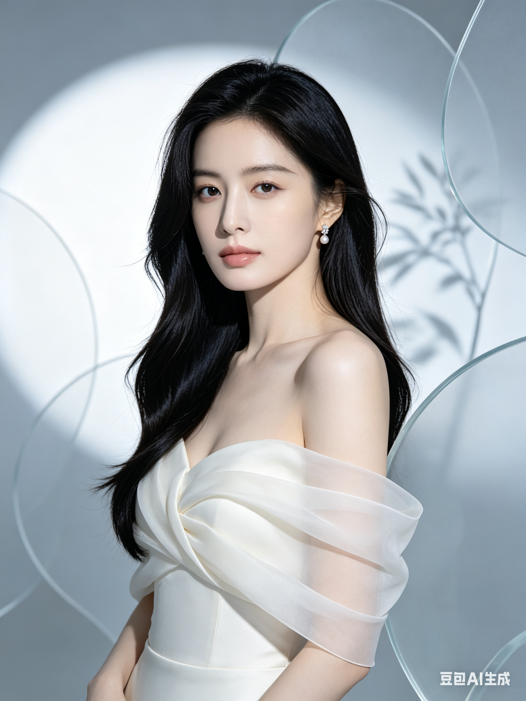 一位极具顶级女明星气质的年轻亚洲女性，整体气质清冷、柔美、安静、书卷气与疏离感，高级、干净、淡雅、令人过目难忘。她拥有一张极其漂亮、精致而耐看的脸，标准柔和鹅蛋脸，面部轮廓流畅，颧骨不突出，下颌线纤细干净，脸部比例自然… - AI prompt reference from CC Prompt Galaxy