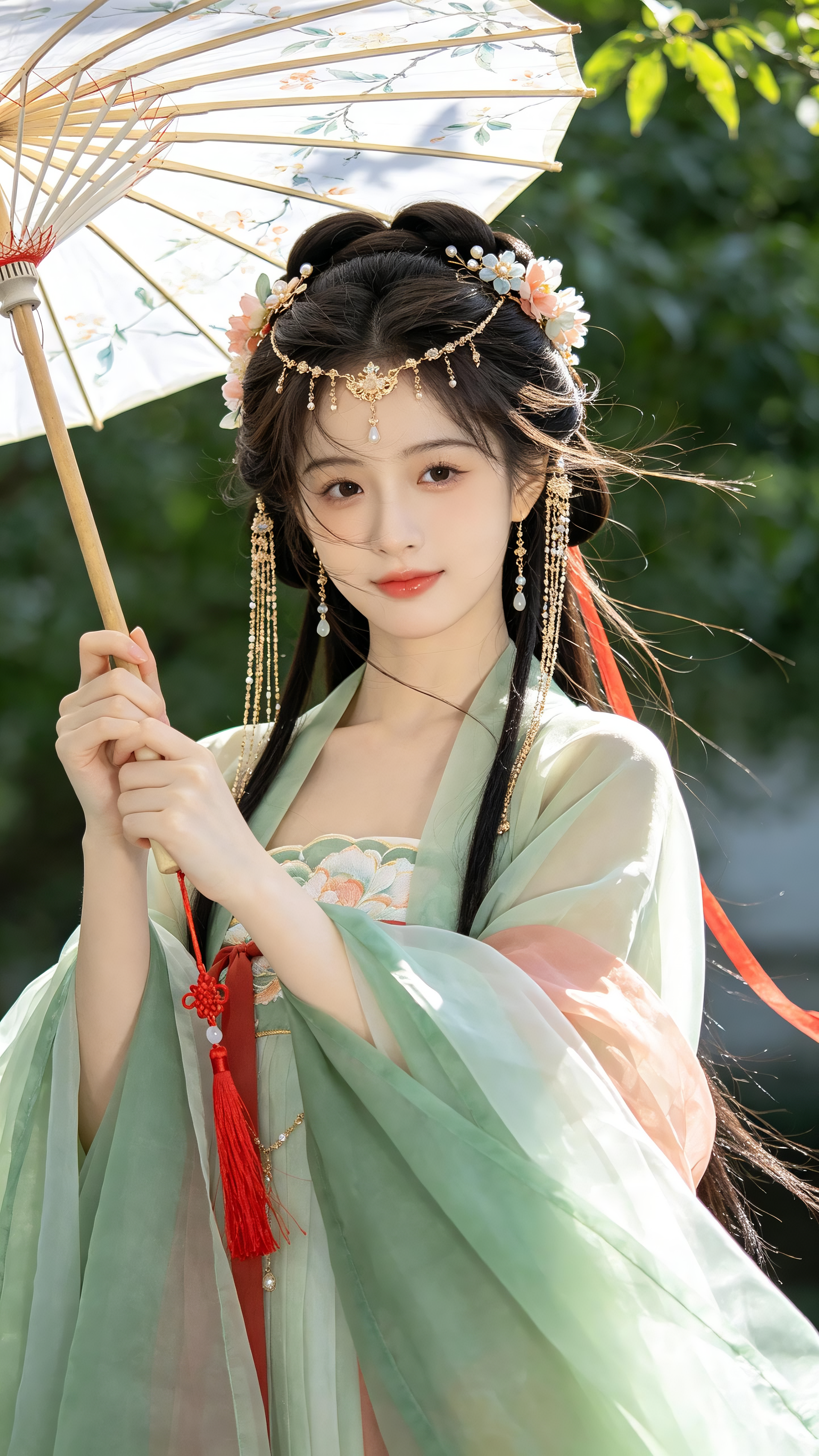 古风人像摄影，（电影级面光：1.6），（光线追踪：1.5），（冷白皮漫感质感的光滑皮肤：1.7），（人物有最好的骨相：1.2），（网感脸：1.6），身材完美，莫兰迪配色，高颜值网红，INS风，幼态脸，19岁女生尖下巴，… - AI提示词参考图，来自西西提示词