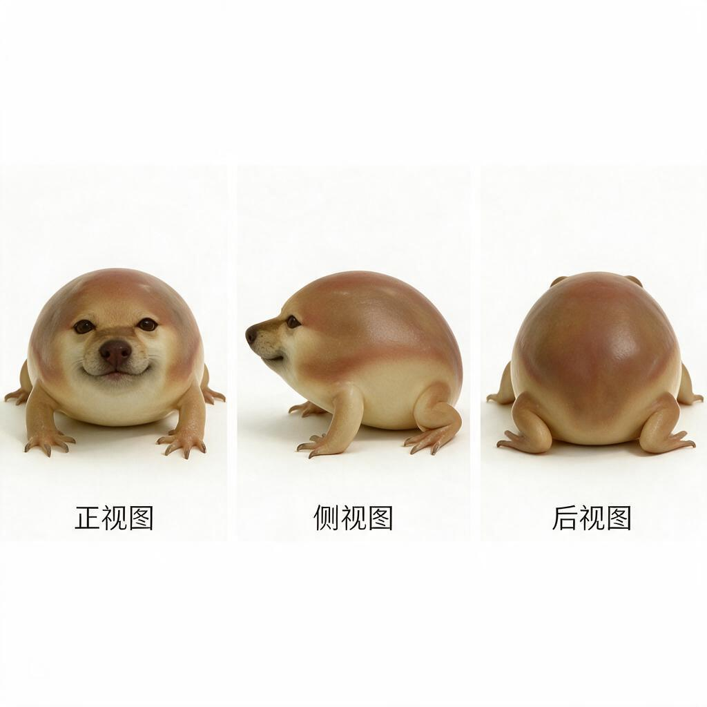 ##给我生成他的三视图 要求不改变细节 - AI提示词参考图,来自西西提示词