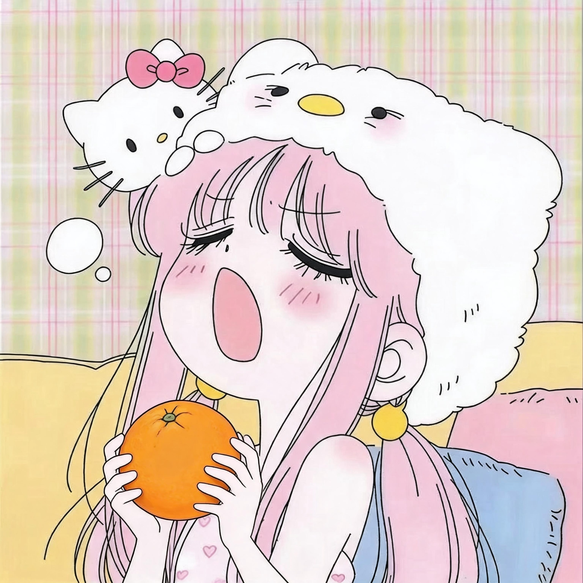 ##让这个人物手里捧着一个橙子🍊 - AI提示词参考图，来自西西提示词