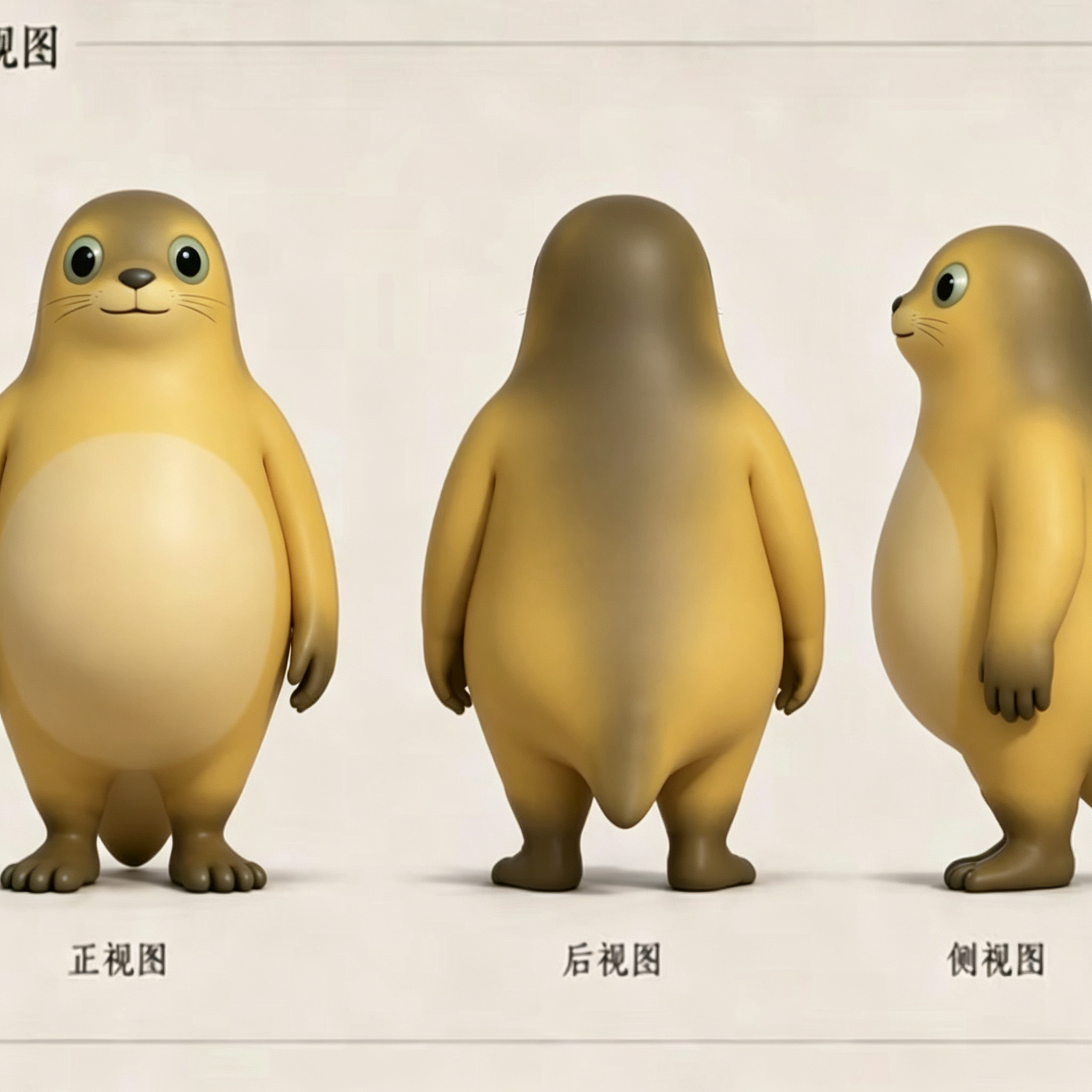 ##生成一个海狮形象的人物，保留原人物风格 - AI提示词参考图，来自西西提示词