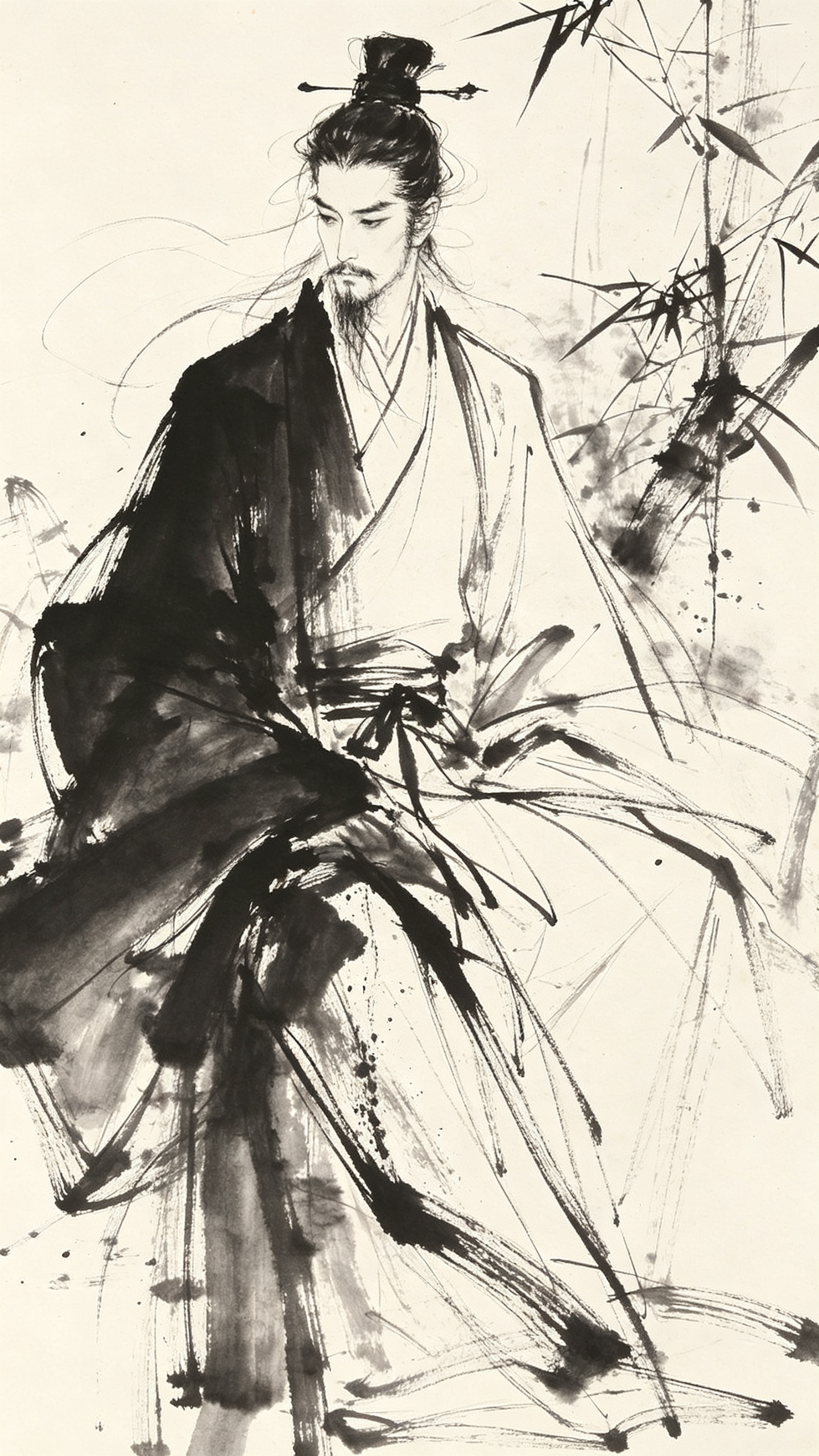 极简主义素描风格，空气感强，松散的细密长线条，精致的涂抹，形式多变，写意，细节敲定，情愫流连，叠加态，神秘感，非常规不对称构图，动态模糊，抽象，标新立异，震撼，意境，大幅留白，高对比度黑色，空灵的氛围，夸张的比例，褪色… - AI prompt reference from CC Prompt Galaxy