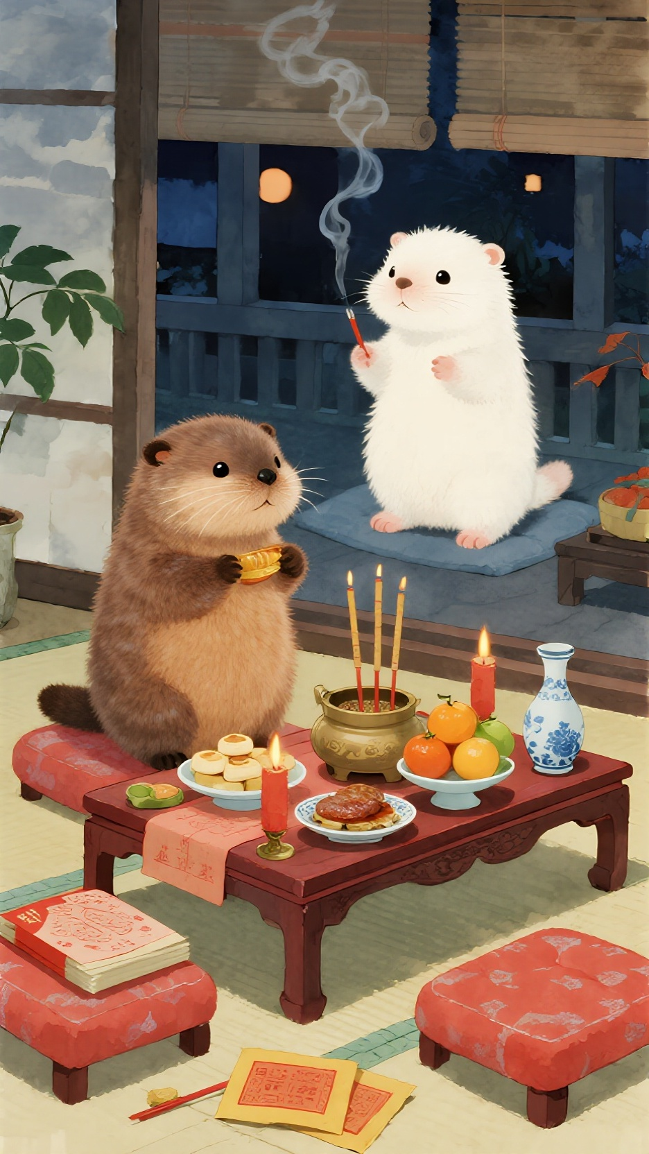 高定插画，几米式叙事，留白式情绪铺垫，治愈光影，水彩晕染，高饱色彩，极简线条，电影质感，精致，梦幻，唯美，矿物原料晕染，动态定格，超现实主义，艺术 高定羊毛毡艺术插画，清新温柔的水彩画，写意，晕染，清新淡雅的配色，夸张… - AI提示词参考图，来自西西提示词