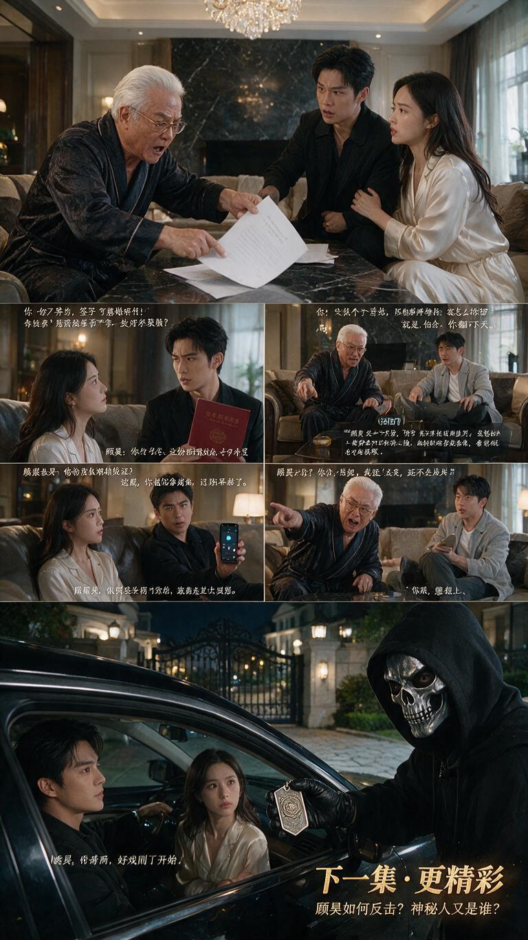 请写一集原创短视频AI短剧，时长75秒左右，竖屏短剧。 要求： 1.开头0‑3秒直接抛出冲突钩子，快速抓住观众； 2.中间推进矛盾，一次小反转，不要铺垫冗长； 3.结尾强悬念钩子，为下一集埋坑，引导追更； 4.人物人设… - AI提示词参考图，来自西西提示词
