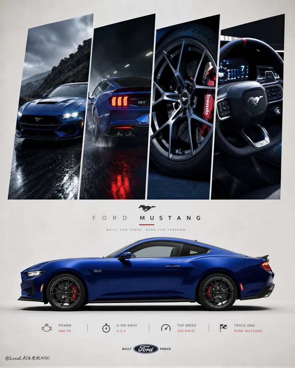 Create an ultra-premium editorial-performance poster for Chevy Camaro Z/28, fully preserving the exact visual… - AI提示词参考图，来自西西提示词