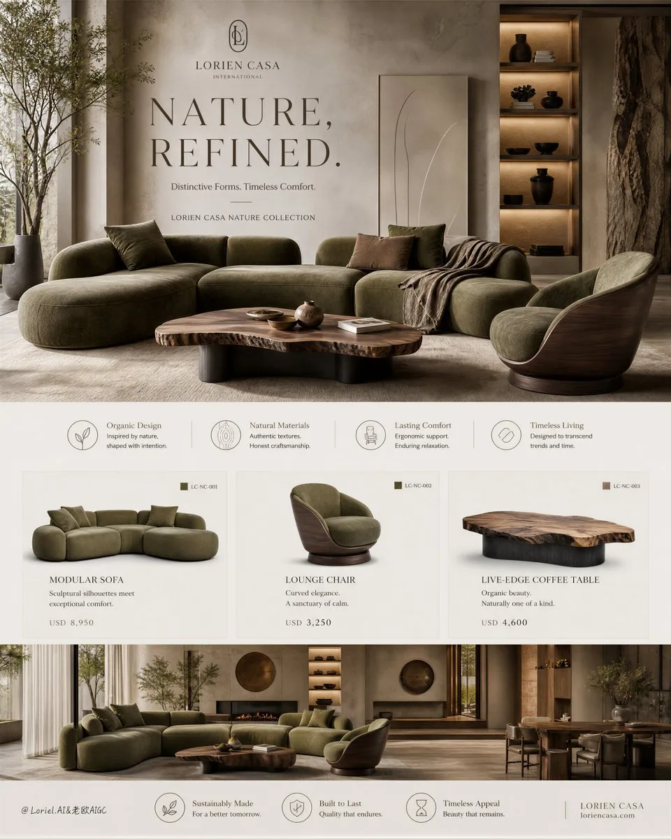 Create an ultra-premium real estate interior sales poster for a self-created international luxury property de… - AI提示词参考图，来自西西提示词