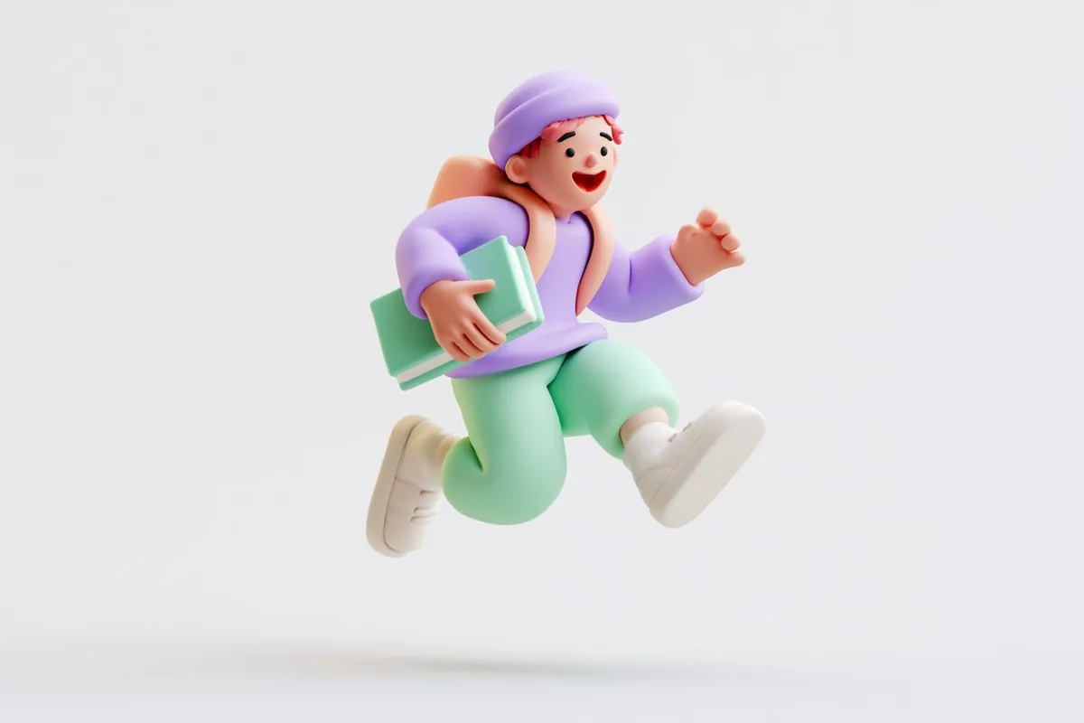 Cute 3D render of a [Subject], matte surface, kneaded clay icon style, simple stylized design, [Doing Action]… - AI提示词参考图，来自西西提示词
