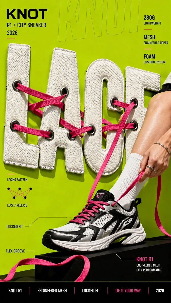 Create a bold editorial campaign poster where oversized typography is made from a real physical material and … - AI提示词参考图，来自西西提示词