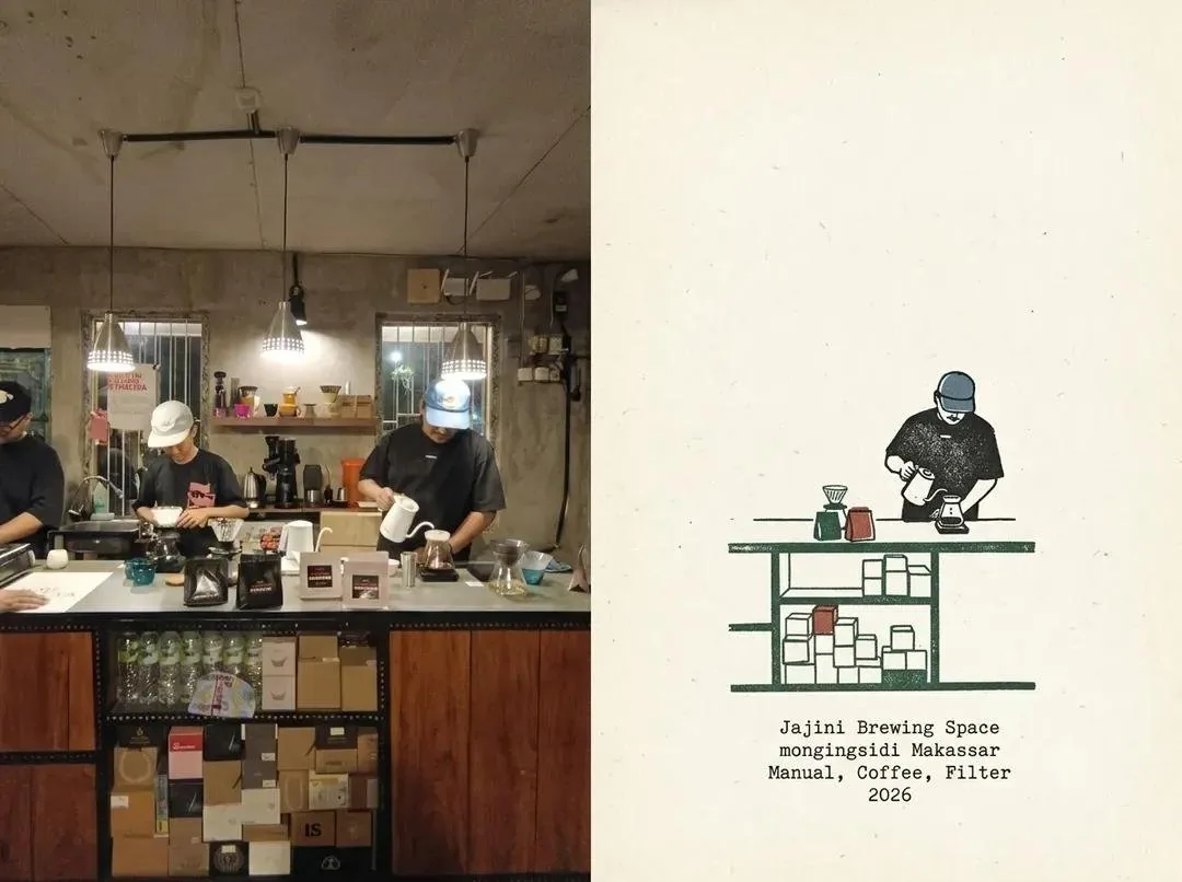 Create a cohesive editorial travel-journal image inspired by the provided reference photos: a real-world coff… - AI提示词参考图，来自西西提示词