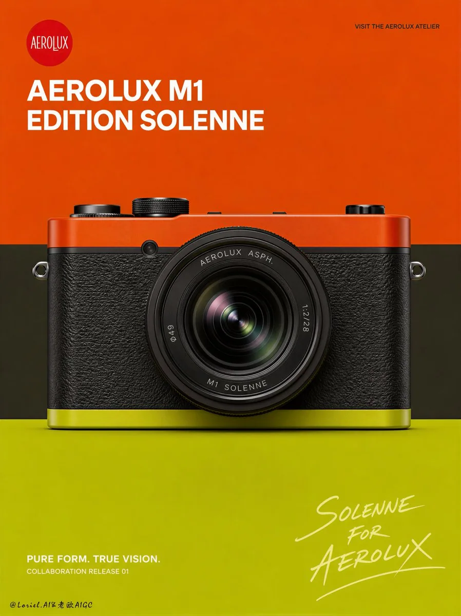 Create a Cannes-level flagship campaign board for an original premium compact camera brand named VAREN, featu… - AI提示词参考图，来自西西提示词