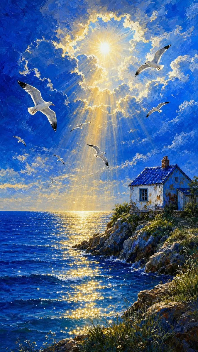 Prompt to image 1: A vibrant, painterly digital illustration in portrait orientation, in a rich expressive st… - AI提示词参考图，来自西西提示词