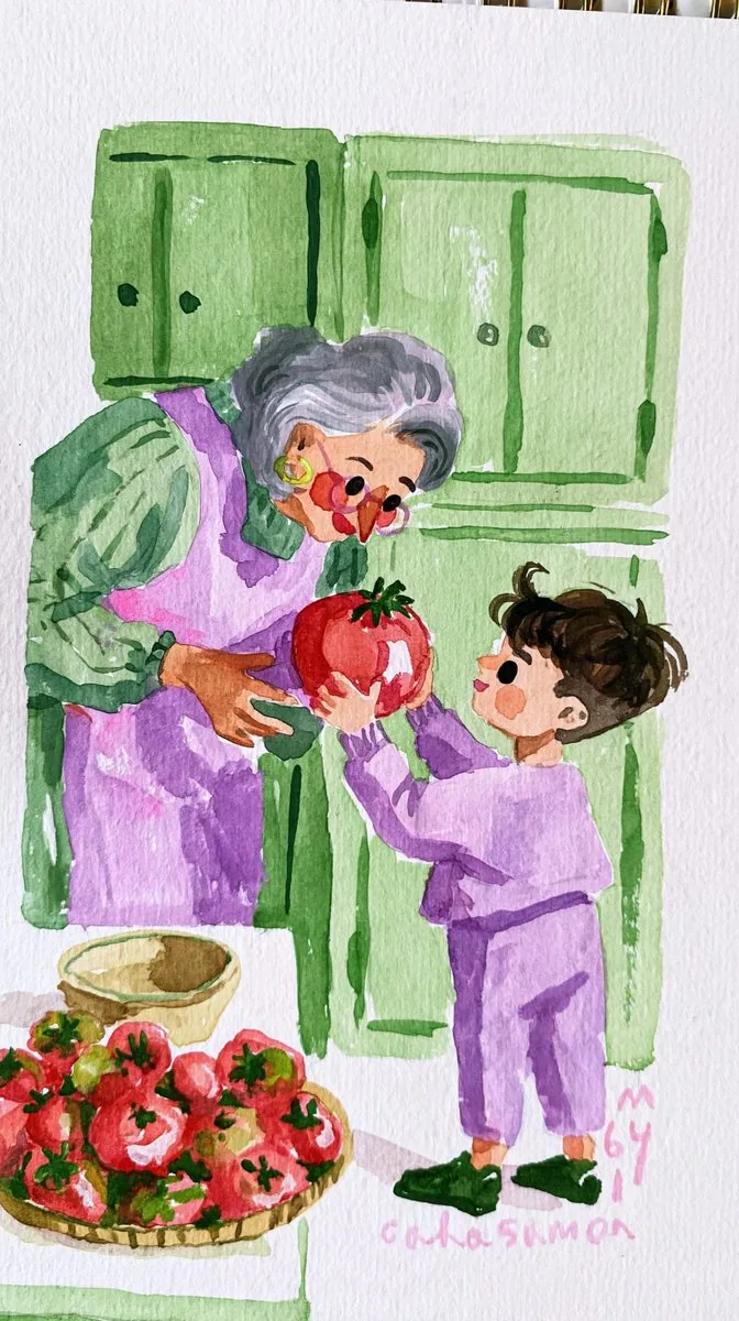 Same house. Four hours. The dog got breakfast. She had to stand on her toes. Then the lemon. Then rain, and t… - AI提示词参考图，来自西西提示词