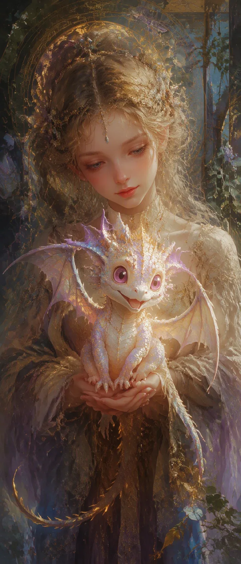 A hyperrealist digital illustration, rendered in a highly detailed anime style, presents a scene of surreal b… - AI提示词参考图，来自西西提示词
