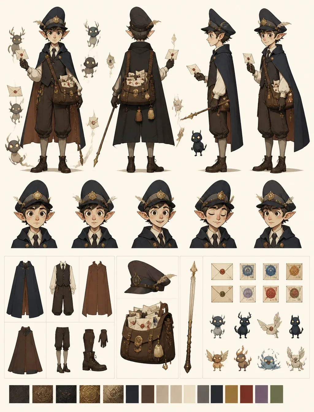 Почтальон МеждумирьяСтиль: Over the Garden Wall.Описание: Разносит письма между измерениями.Способности: Конв… - AI prompt reference from CC Prompt Galaxy