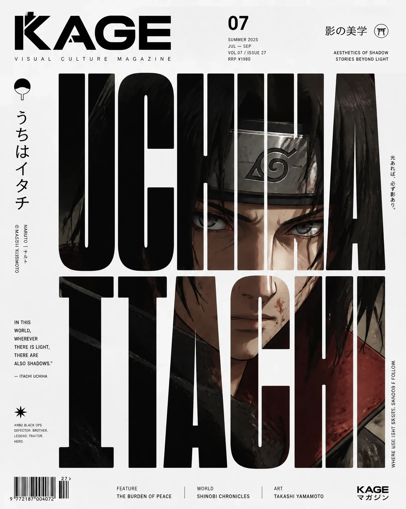Create a premium minimalist editorial magazine cover featuring [Character] from [Series]. The portrait should… - AI prompt reference from CC Prompt Galaxy