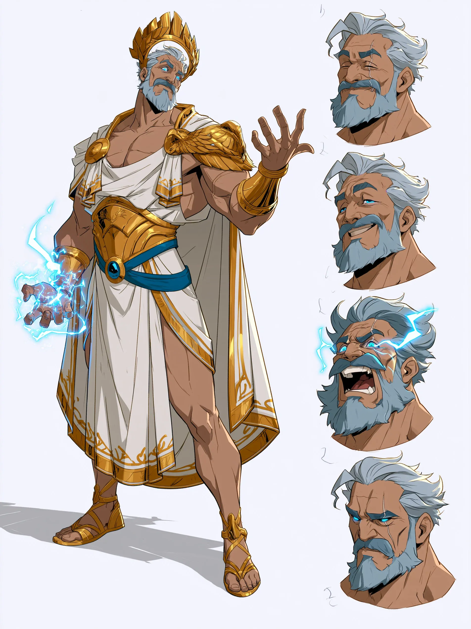 Full body editorial character reference sheet, clean white studio background, classic animation layout. Paint… - AI提示词参考图，来自西西提示词