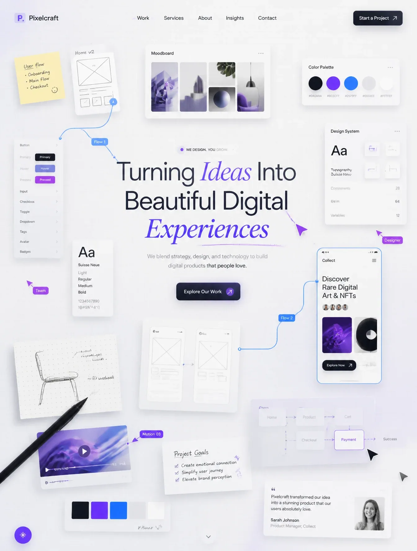 Design a hero section that feels like opening a giant infinite Figma canvas.Instead of a normal hero, create … - AI prompt reference from CC Prompt Galaxy