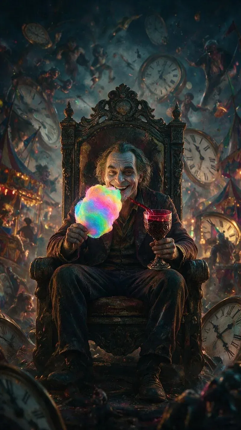 genera una imagen para el protector de pantalla de smartphone con el siguiente contexto: "A dark surrealist m… - AI提示词参考图，来自西西提示词