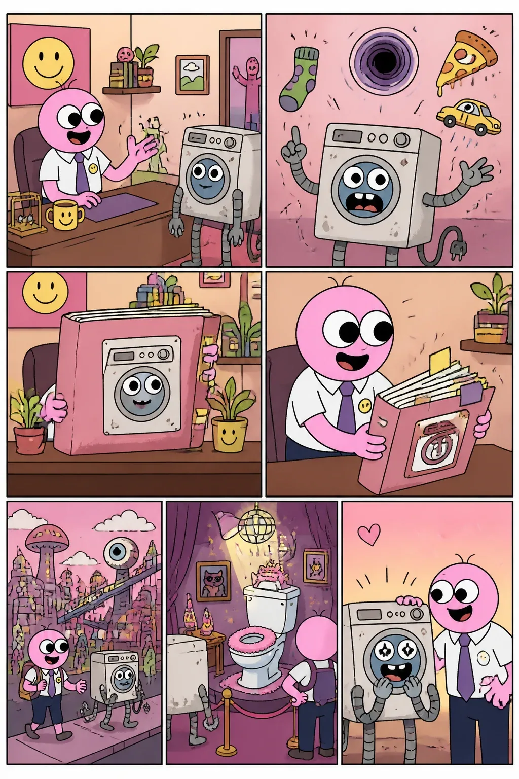 2x3 grid comic storyboard layout, 6 panels total, no text, no speech bubbles, no logos, no watermarks, clean … - AI提示词参考图，来自西西提示词