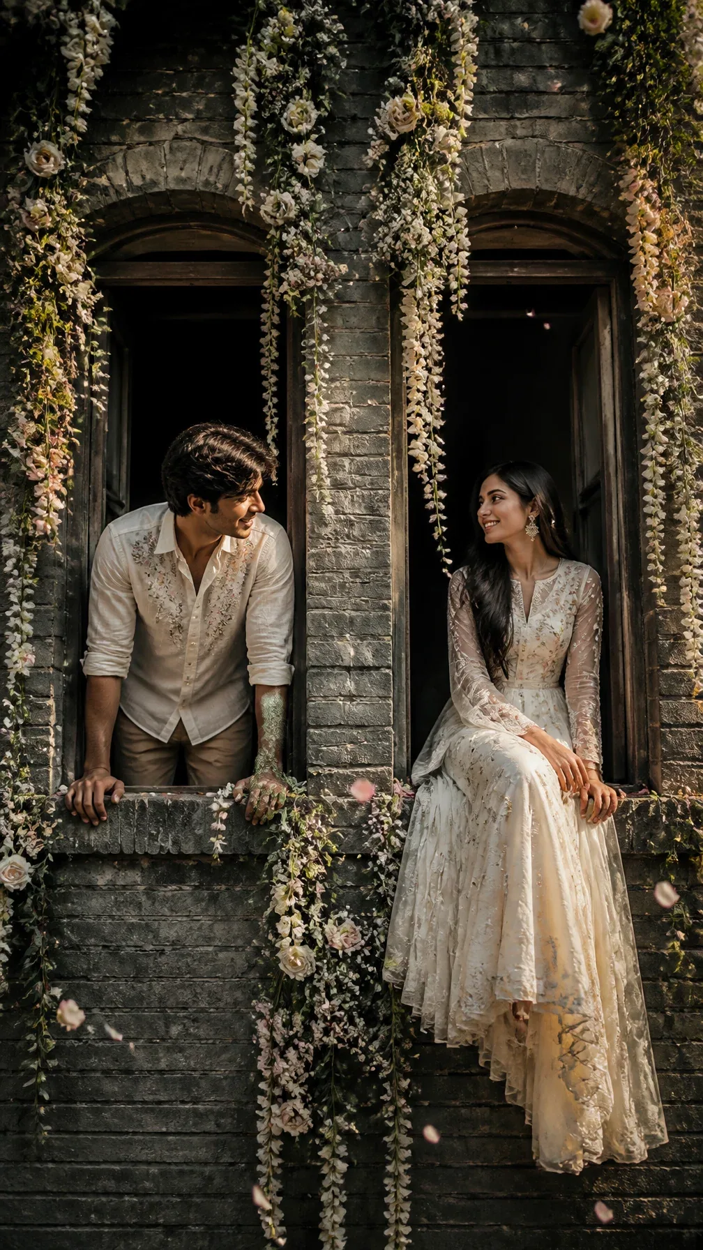 Ultra-realistic IMAX-level Netflix-style cinematic romantic portrait of a young couple sharing a heartfelt mo… - AI prompt reference from CC Prompt Galaxy