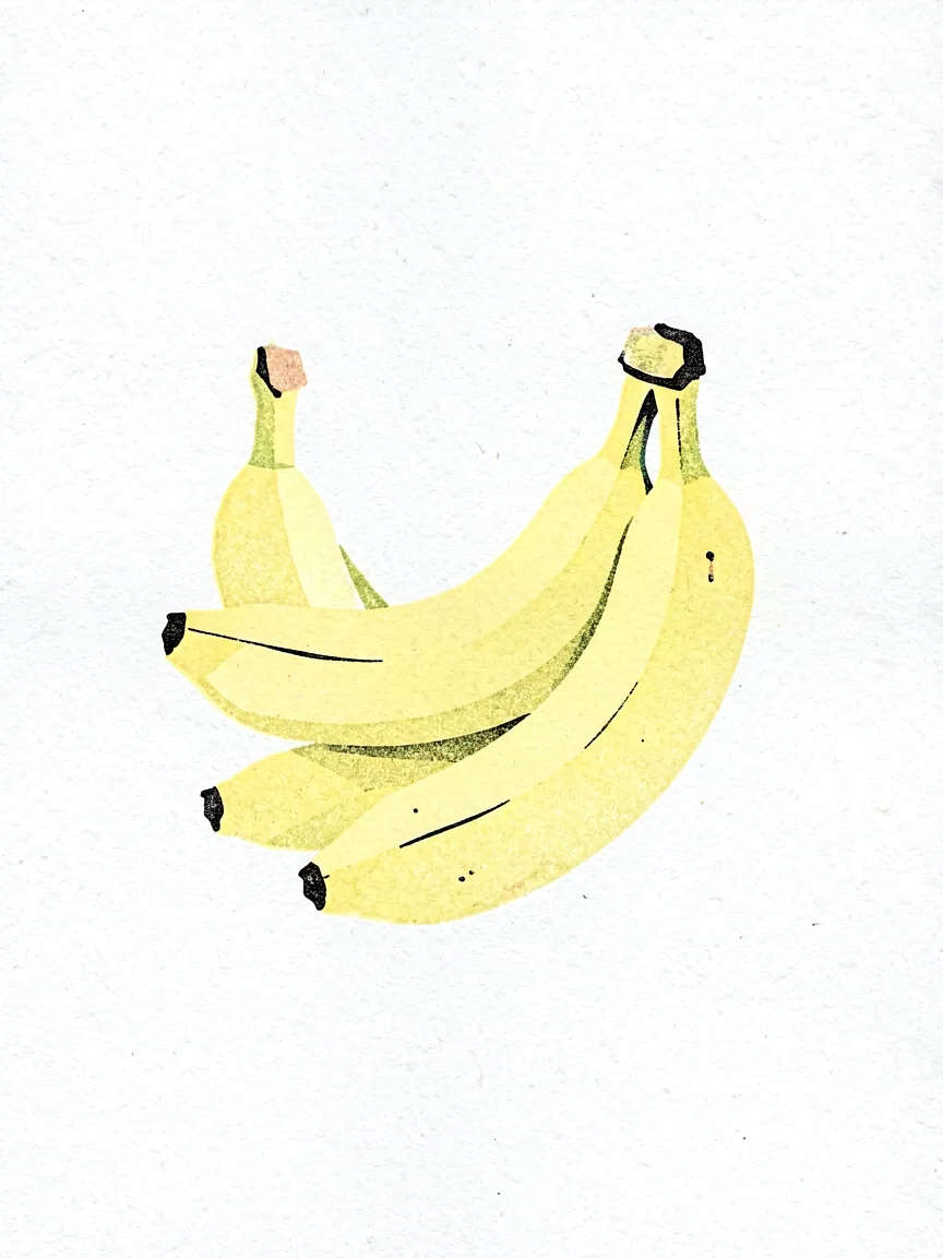 Minimalist flat illustration, Riso risograph printing technique, slight color registration misalignment, a cl… - AI提示词参考图，来自西西提示词