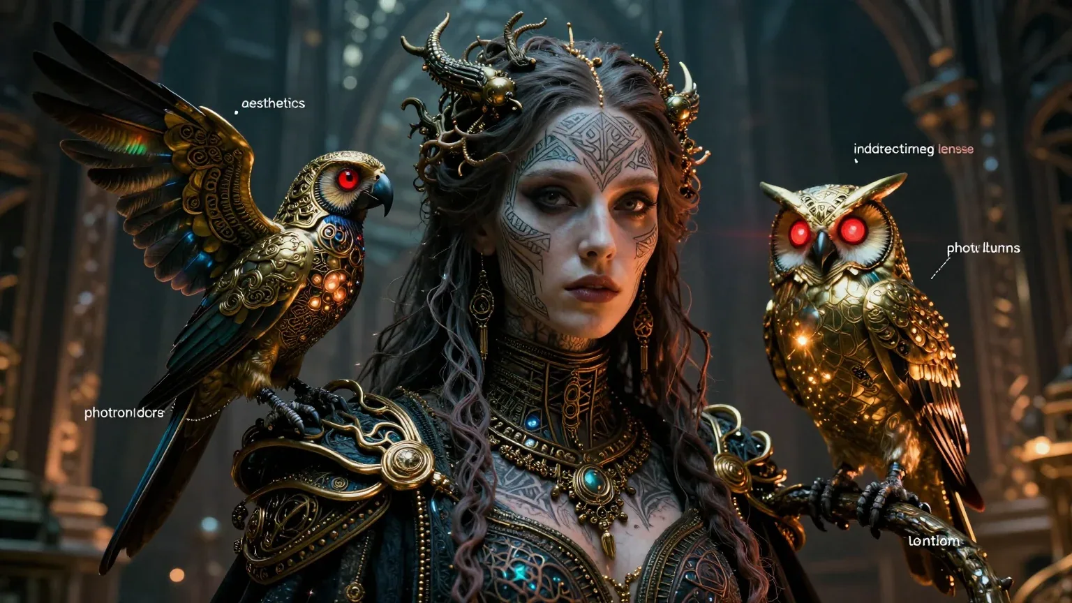 { "high_level_description": "A highly detailed biopunk headshot of a priestess of Cthulhu rendered as a cinem… - AI prompt reference from CC Prompt Galaxy