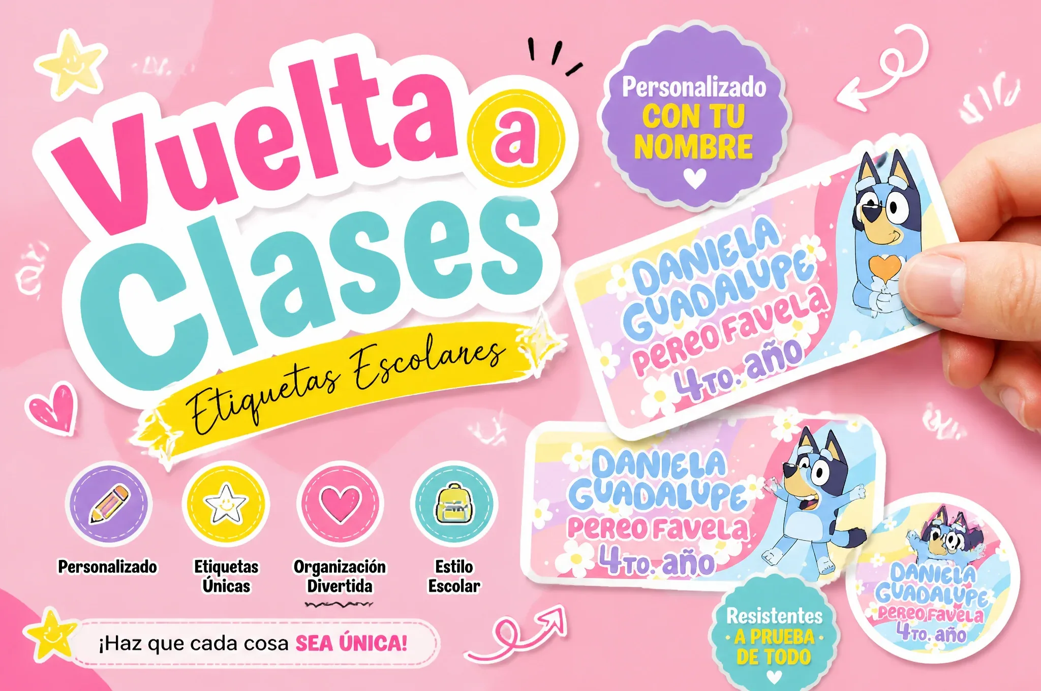 Crear un póster promocional de 3: 2 cuadrado de moda para etiquetas escolares utilizando la imagen de referen… - AI提示词参考图，来自西西提示词