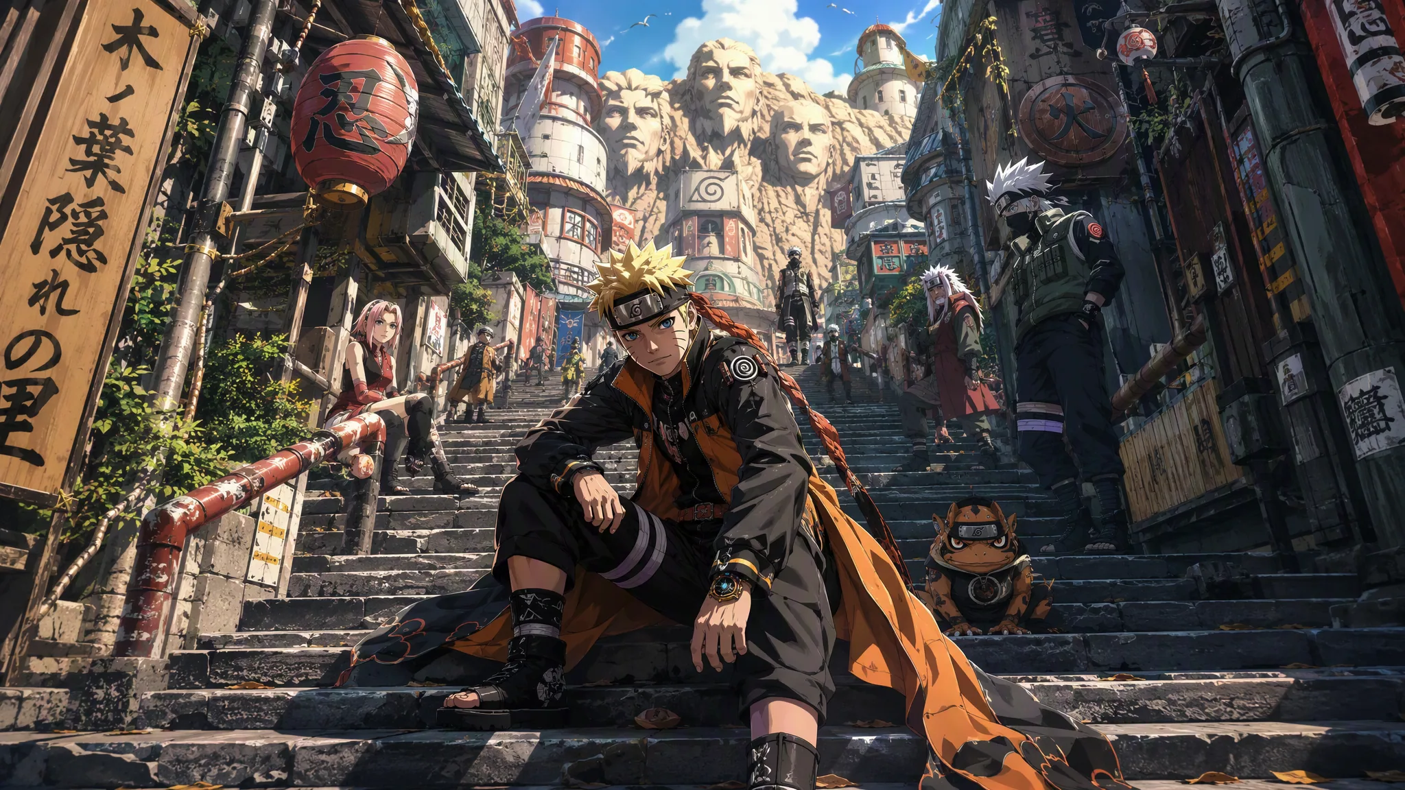 PROMPT EDITABLE — ESCALERAS / CALLEJÓN / CROSSOVER MULTIVERSALFORMATO: 1920 × 1080 px — 16:9 — composición ho… - AI prompt reference from CC Prompt Galaxy