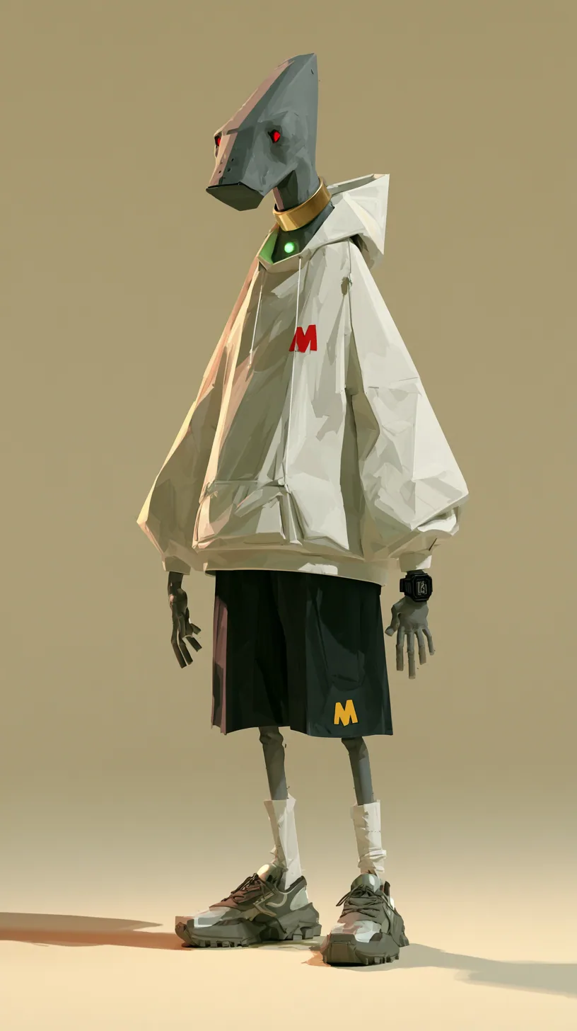 Stylized 3D painterly animation aesthetic, hand-painted 3D character rendering, angular faceted form construc… - AI prompt reference from CC Prompt Galaxy
