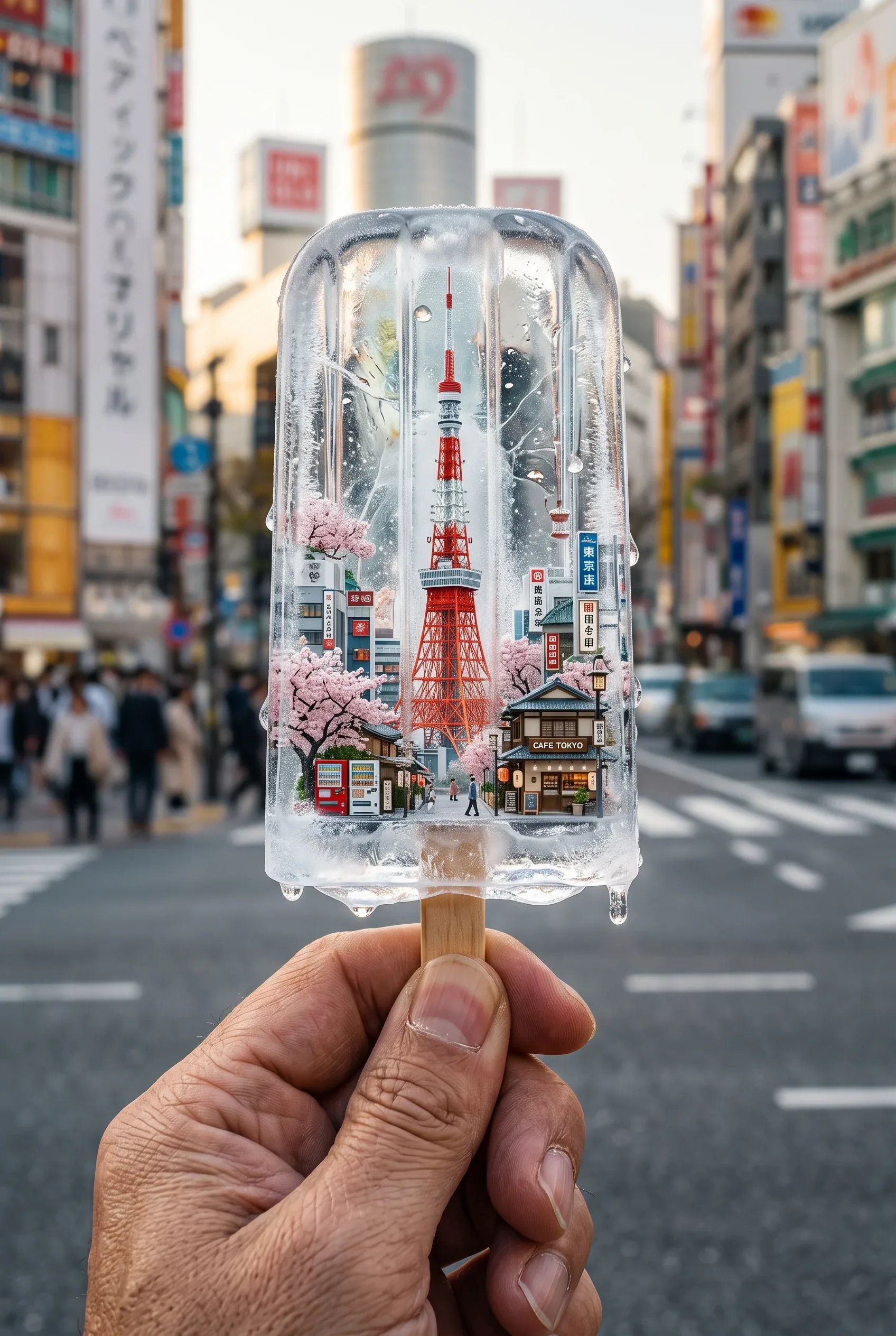 Create a hyper‑realistic vertical conceptual photo of TOKYO in a 4:5 format, in which the entire essence of t… - AI prompt reference from CC Prompt Galaxy