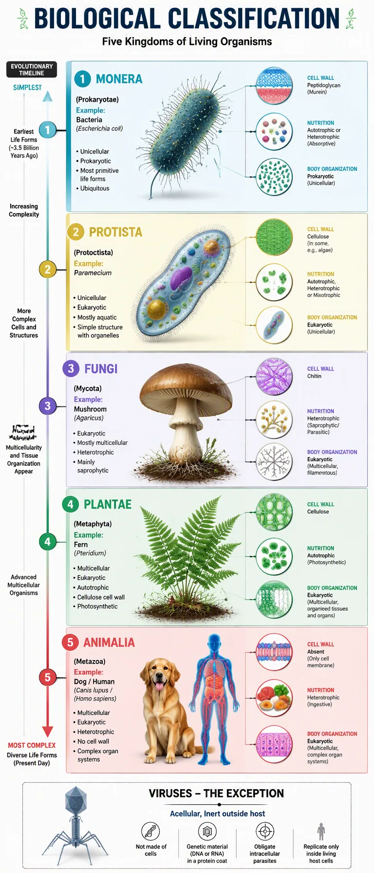 "Create a highly detailed, vertical educational infographic poster for Biology on the topic 'Biological Class… - AI提示词参考图，来自西西提示词