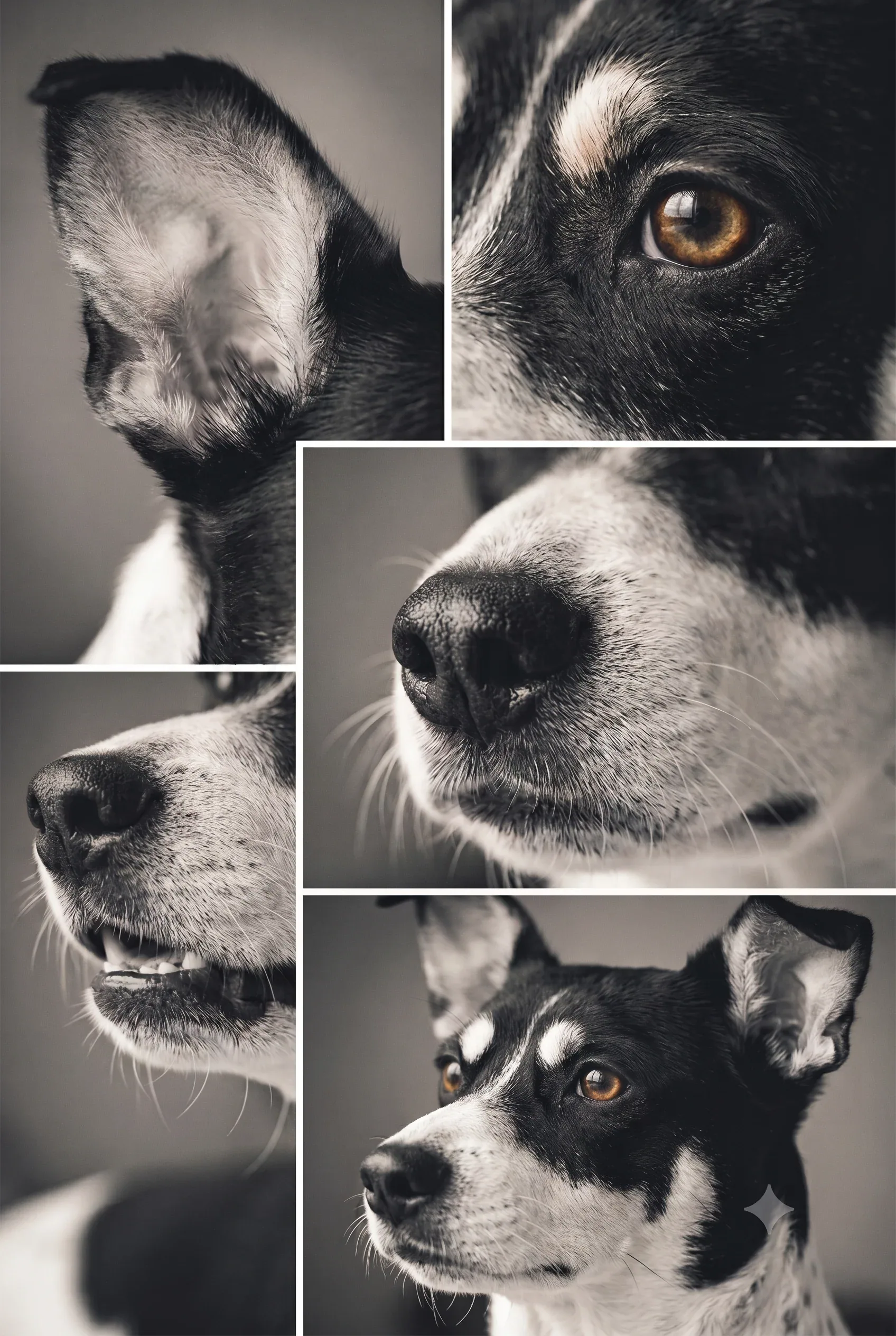 Crea un retrato editorial vertical en formato collage de mi mascota, conservando exactamente su identidad, ra… - AI prompt reference from CC Prompt Galaxy