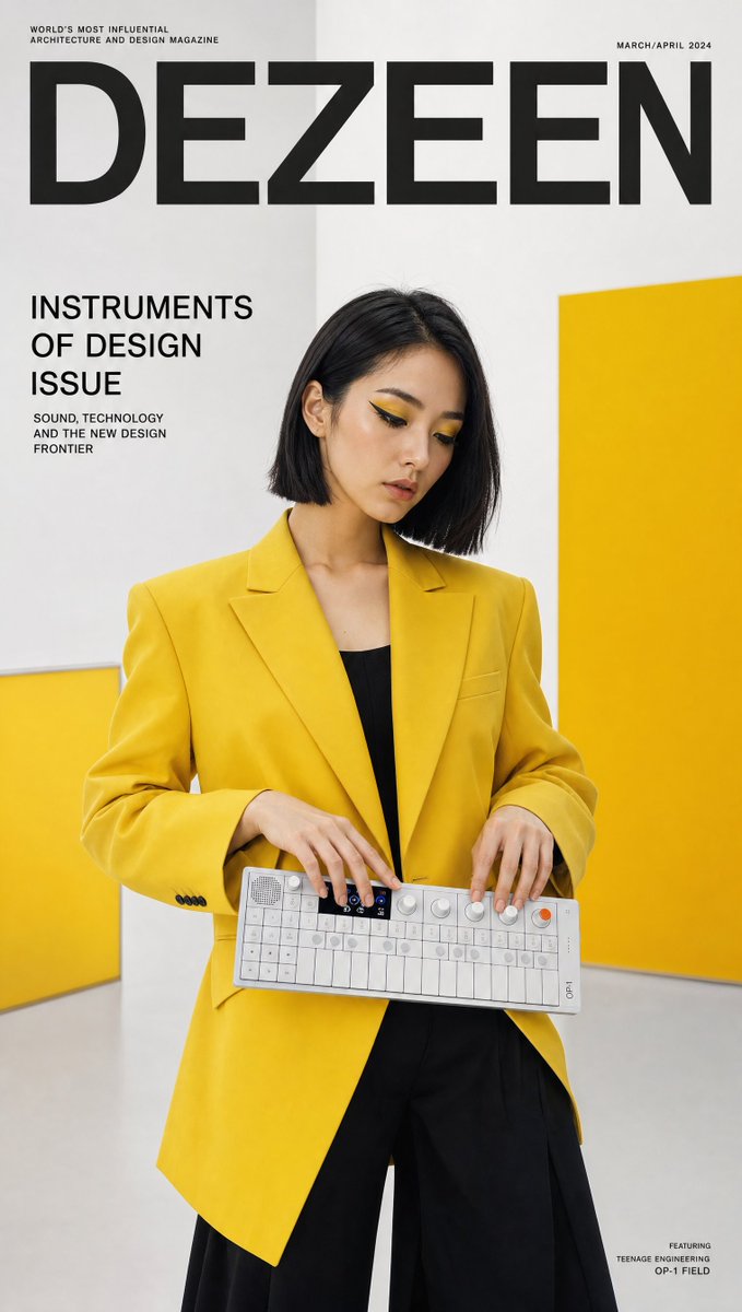 Ultra-realistic design culture magazine cover featuring a creative {argument name="subject" default="Korean w… - AI提示词参考图，来自西西提示词