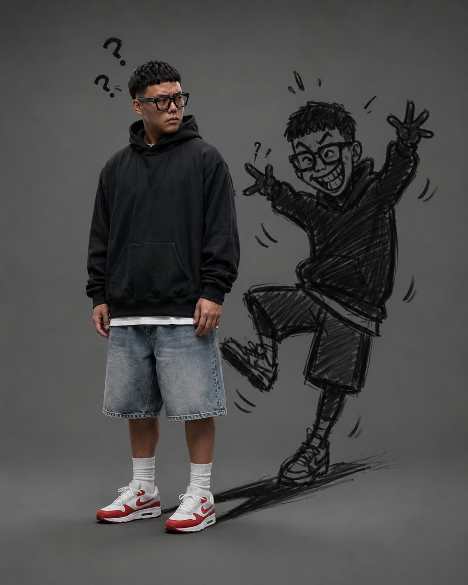 Create a studio portrait on a vertical 4:5 canvas with a plain dark gray seamless background and soft, realis… - AI提示词参考图，来自西西提示词