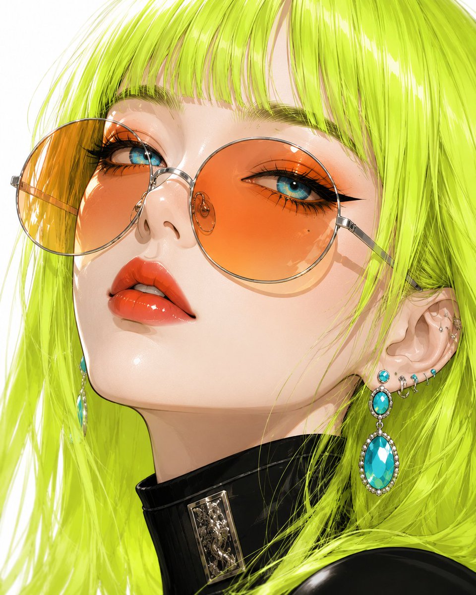 Create an ultra-detailed luxury anime beauty editorial portrait of a fashionable young woman with flawless po… - AI提示词参考图，来自西西提示词