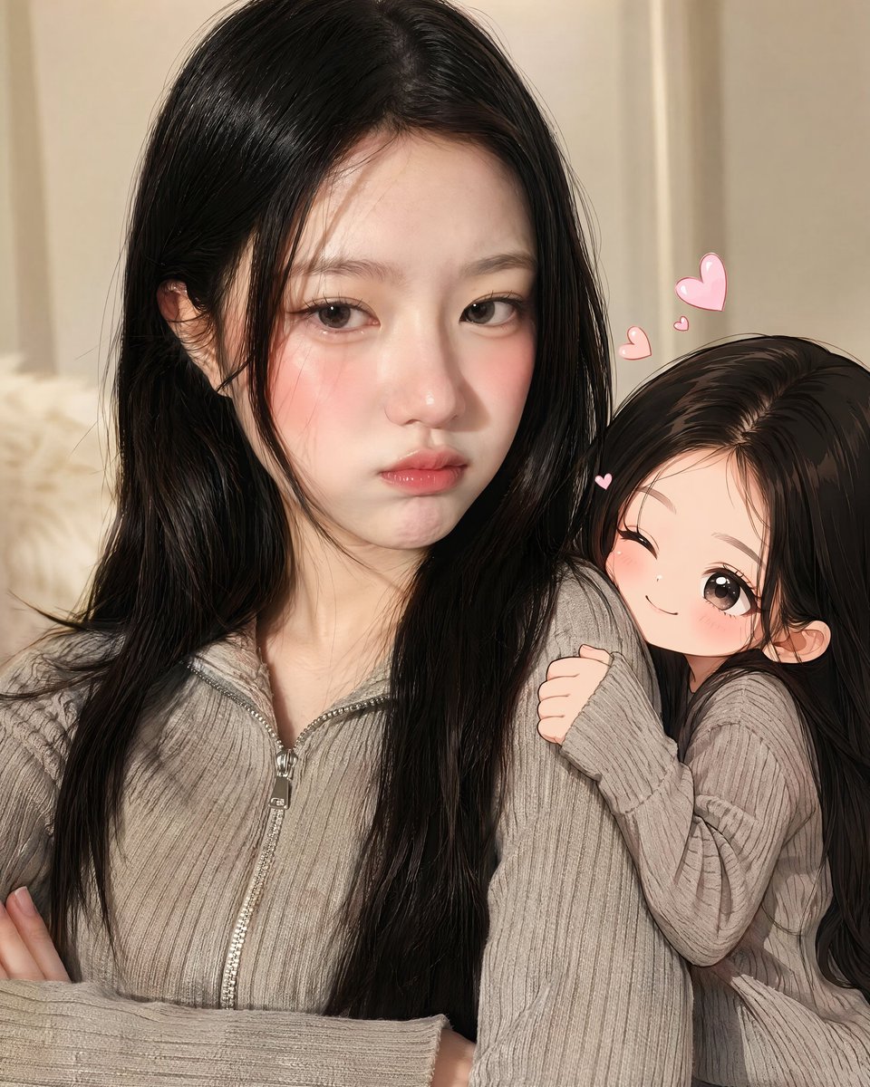 Using the uploaded photo as the definitive likeness reference, generate a tall, high-end portrait that pairs … - AI提示词参考图，来自西西提示词