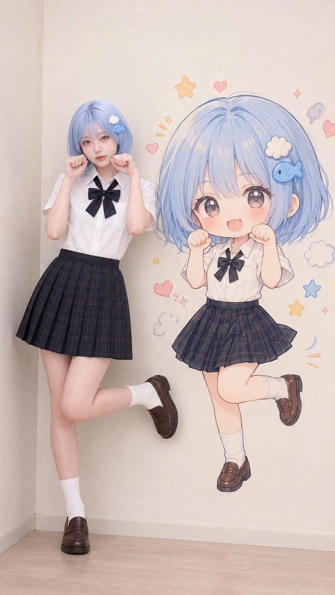 Use the uploaded character reference image as the strict identity and outfit reference. Preserve the referenc… - AI提示词参考图，来自西西提示词