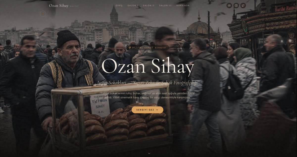 Goal: Create a cinematic full-width website hero section for a modern digital art gallery portfolio featuring… - AI提示词参考图，来自西西提示词