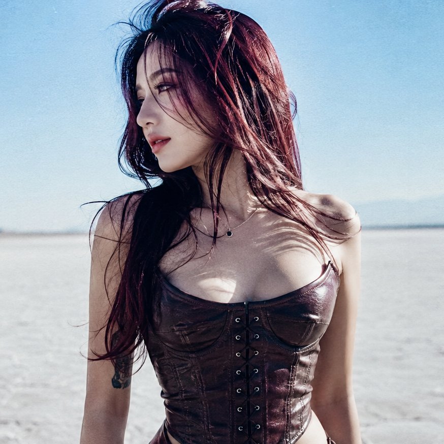 A stunning mid-20s {argument name="ethnicity" default="Japanese or Korean"} woman. wearing a {argument name="… - AI提示词参考图，来自西西提示词