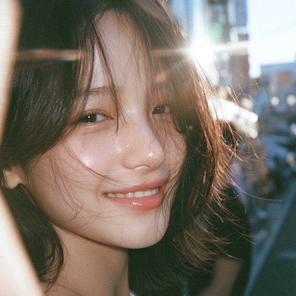 Create an ultra-realistic close-up portrait photograph of a young {argument name="subject ethnicity" default=… - AI提示词参考图，来自西西提示词