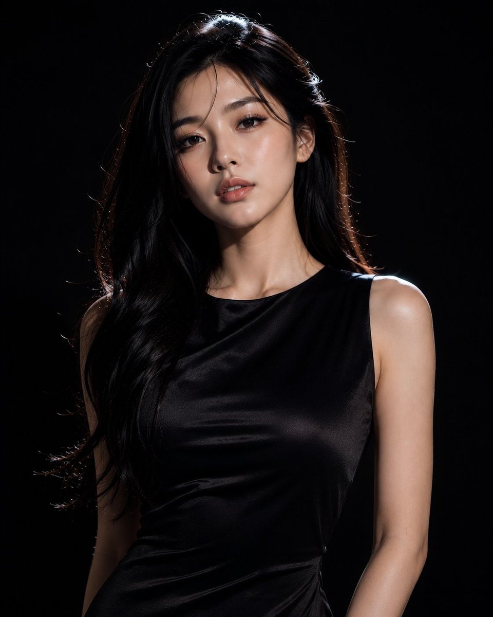 An ultra-realistic high-fashion studio photoshoot of a beautiful {argument name="model type" default="young K… - AI提示词参考图，来自西西提示词