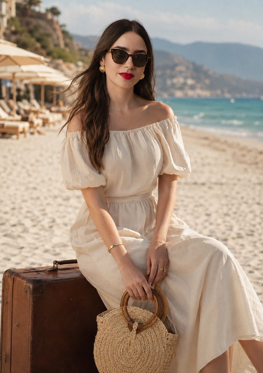 Use the uploaded photo as the exact model reference. Preserve the model's appearance 1:1: facial features, ey… - AI提示词参考图，来自西西提示词