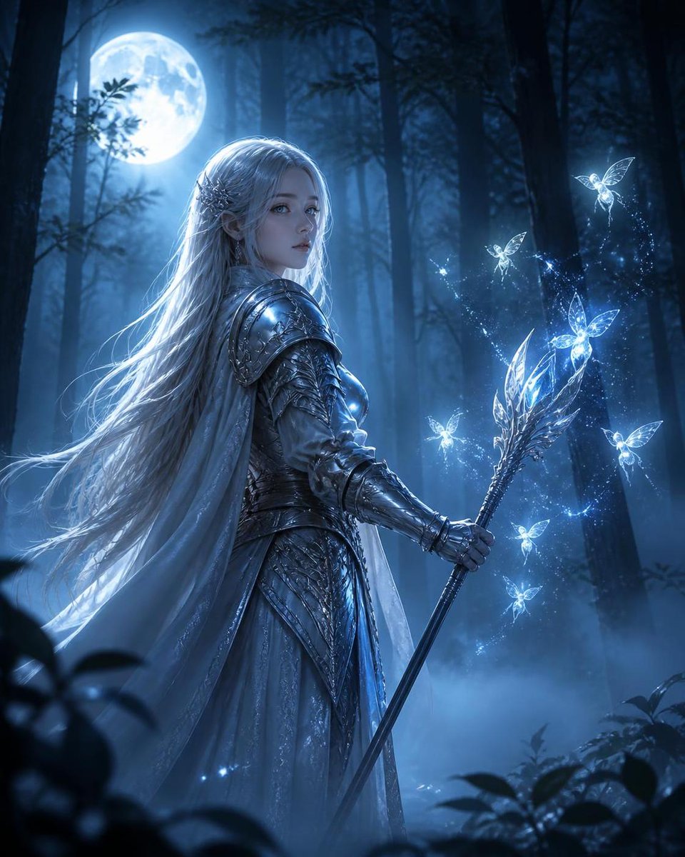 A {argument name="hair color" default="silver-haired"} {argument name="profession" default="female warrior"} … - AI prompt reference from CC Prompt Galaxy