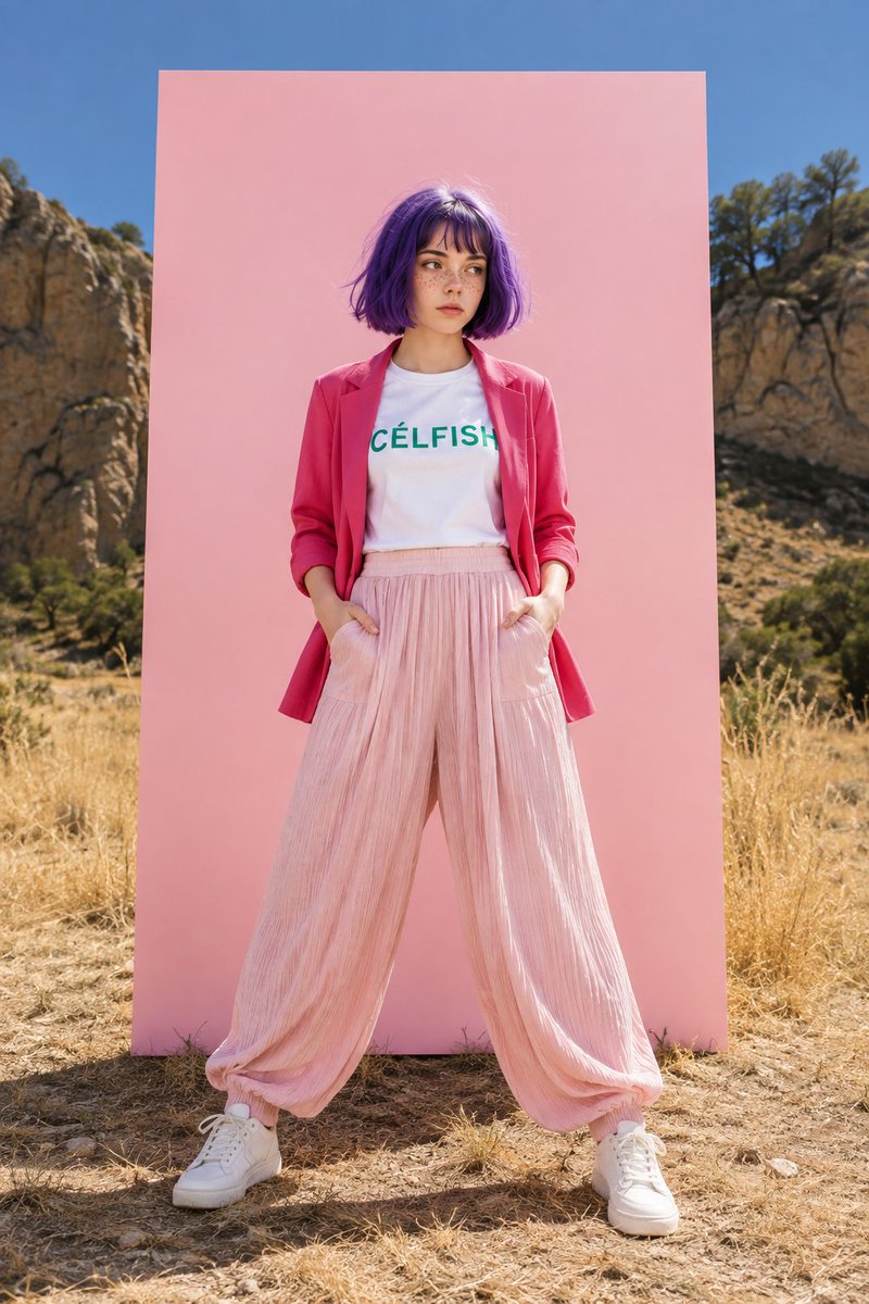 Create two separate high-end fashion editorial photos of the same character: a {argument name="ethnicity" def… - AI提示词参考图，来自西西提示词