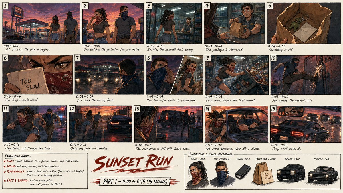 Create a single high-detail professional storyboard sheet image for {argument name="storyboard part" default=… - AI提示词参考图,来自西西提示词
