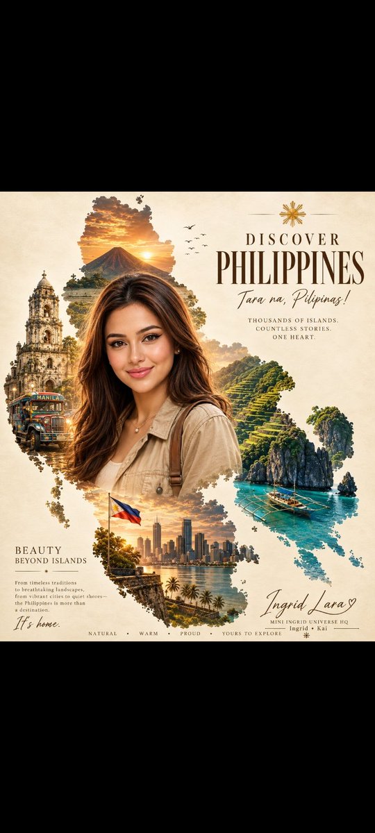 Goal: Create an elegant vintage-style travel poster for {argument name="destination" default="Philippines"}, … - AI提示词参考图,来自西西提示词