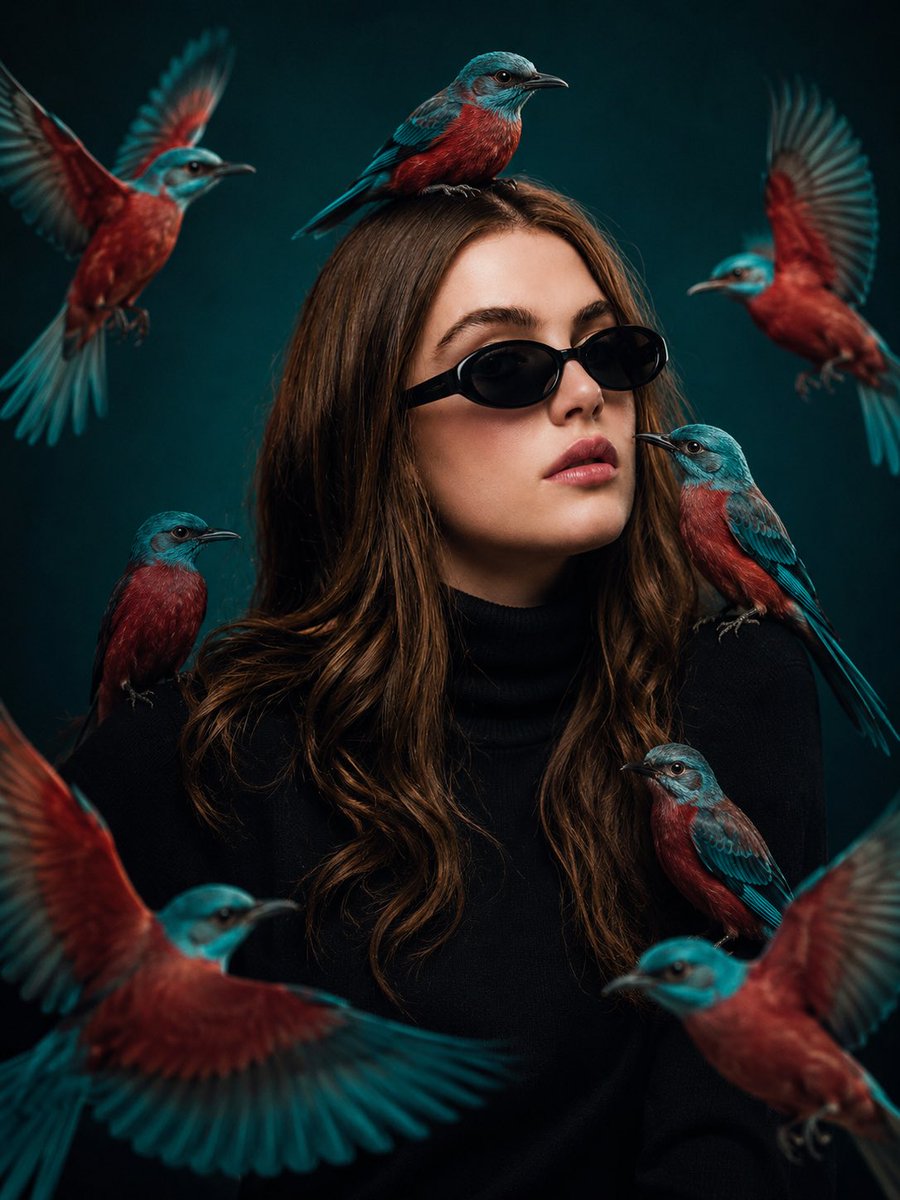 Transform the uploaded person into a premium cinematic fashion editorial portrait while preserving the exact … - AI提示词参考图，来自西西提示词