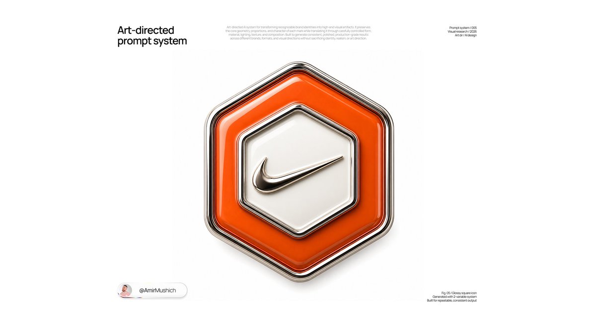 Goal: Create a clean, art-directed square-ish presentation poster showing an ornate collectible 3D achievemen… - AI提示词参考图,来自西西提示词