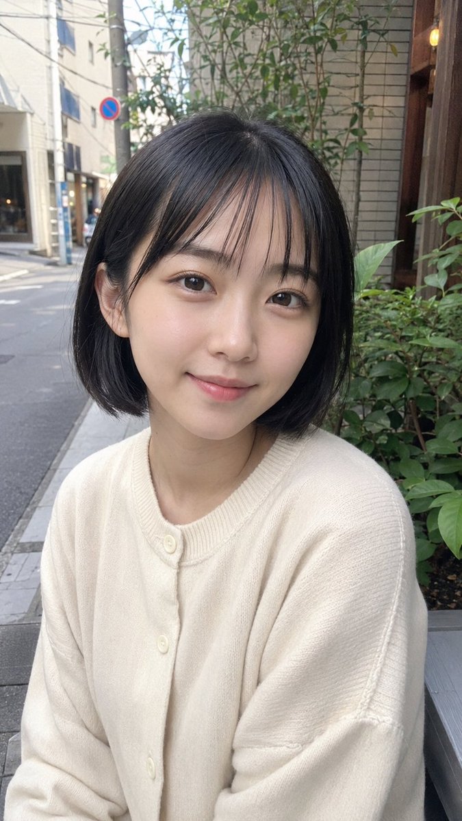 Create an ultra-realistic vertical smartphone photo portrait of a young Japanese woman, {argument name="chara… - AI提示词参考图,来自西西提示词
